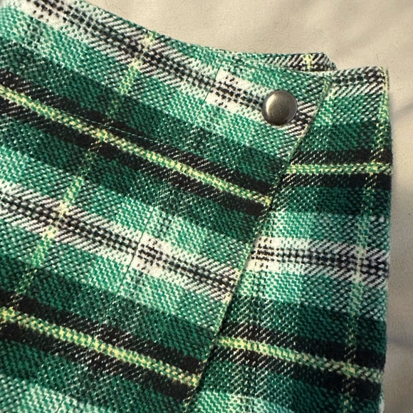 Free People Green Plaid Skort 6 - Picture 2 of 4